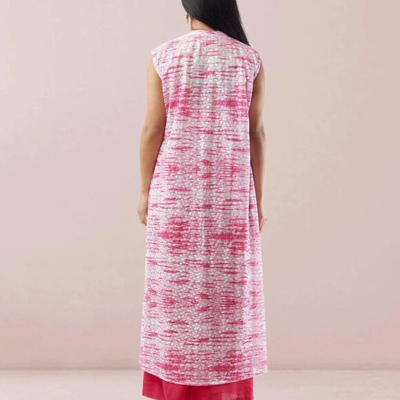 White and Pink Chiffon Three-Piece Suit | Muvvas Boutique - Picture 5 of 5